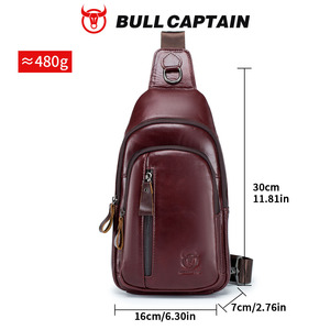 Sac à bandoulière vintage BULLCAPTAIN, nouveau sac à main pour homme, sac à main d'affaires, sac fourre-tout, sac de poitrine noir - Product Image 5