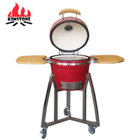 Grill à charbon de bois rond de table coréen commercial Souvla Rotisserie avec tiroir