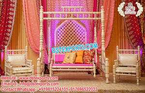 Maharani Weddings <b>Lovely</b> Sangeet Swing/Jhoola Gorgeous Bride and Groom Sangeet Swing Marvelous Sangeet Stage Swing <b>Seat</b> Decor - Product Image 2
