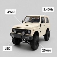 Voiture RC de qualité hobby, 4x4 compacte, SUV 4x4, 2,4 GHz, ABS + métal, Rock Crawler tout-terrain avec chargeur inclus, portée 30-50 m, cadeau pour garçons