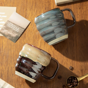 แก้วเซรามิกลายเปลี่ยนสีในเตาเผา ความจุขนาดใหญ่ มีหูจับ สไตล์ญี่ปุ่น สำหรับผู้หญิง - Product Image 2