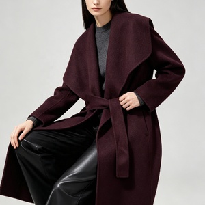 Tyan New High End Fashion <strong>Women's</strong> Winter Double Sided Wool Cashmere Silk Long <strong>Coat</strong> High Quality Oversized Long <strong>Trench</strong> <strong>Coat</strong> - Product Image 3
