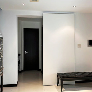 Quincaillerie de rail coulissant invisible pour porte fantôme sans rail, épaisseur de porte 40-50 mm, en alliage d'aluminium, design minimaliste - Product Image 2