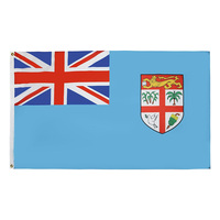 Expédition rapide, nouveau drapeau numérique imprimé Fiji de 3x5 pieds pour décorations extérieures