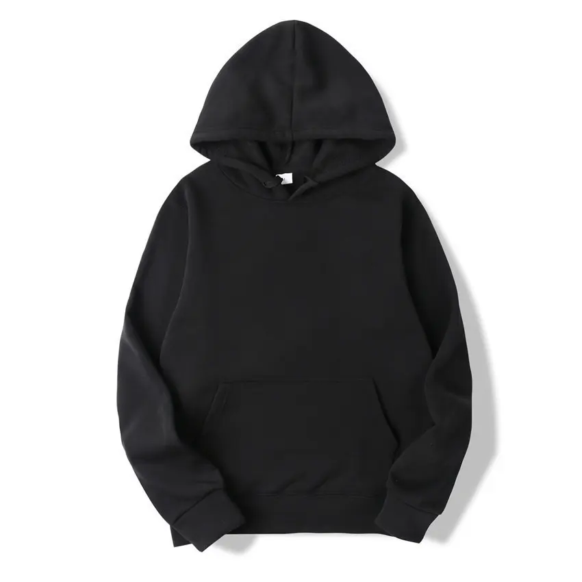 Kustom kosong polos cropped gym olahraga kasmir pullover hitam kebesaran katun hoodie Sweatshirt pria streetwear untuk pria
