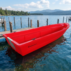 KEMAN - Botes de Pesca y Remo Profesionales de Polietileno Rotomoldeado de 4.5 m, Color Rojo/Naranja - Product Image 3