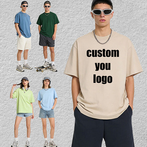 Customized Premium High Quality 300Gsm <b>Tshirts</b> Casual Plain Wholesale 100% Cotton T Shirt Printed Customized T-shirts For Men - Product Image 3