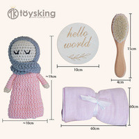 Poupées islamiques en crochet avec hijab pour enfants, bébés, jouets en tricot amigurumi, cadeaux éducatifs pour le Ramadan et l'Aïd, souvenirs