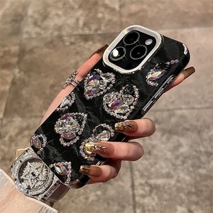 Ph120 rongbu tuyết núi mô hình Tình Yêu <span class=keywords><strong>Dot</strong></span> kim cương thích hợp cho <span class=keywords><strong>iPhone</strong></span> 16 Promax trường hợp điện thoại cho 15Promax 14 dễ thương 13 - Product Image 4