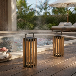 <span class=keywords><strong>Lanterna</strong></span> da <span class=keywords><strong>Giardino</strong></span> in Teak Personalizzabile con Logo/Confezione per Spa, Pergola - Product Image 3