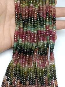 Cuentas facetadas de turmalina natural multicolor de 5 mm y 5,50 mm, certificadas por Aigs, entrega rápida, para la creación de joyería atractiva - Product Image 4
