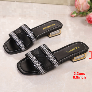 Sandali Sexy di Lusso a Righe con Tacco Traforato per Donna, Taglie Grandi 36-42, Vendita Diretta dalla Fabbrica - Product Image 6