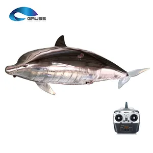 RC工厂定制铝膜遥控飞行充气海豚营销广告