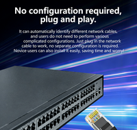 Commutateur réseau Gigabit 50 ports OEM&ODM d'usine avec QoS VLAN, boîtier en fer, 50 RJ45 pour centre de données, commutateur Ethernet