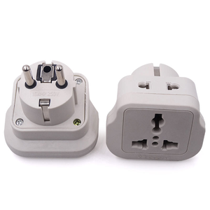 Adattatore da Viaggio Certificato CE per Spina UK/EU a 3 Pin Quadrati e 2 Pin, Convertitore di <span class=keywords><strong>Corrente</strong></span> 10A, Materiale ABS, <span class=keywords><strong>Islanda</strong></span> - Product Image 2