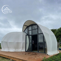 Snail - Tente de glamping de luxe avec cadre en acier robuste, salle de bain, maison de type pod imperméable pour l'habitation