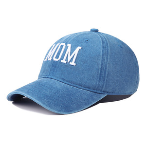 High Quality Customized Logo 3D Embroidery Sports Caps Sporty Street Style 6 Panel <b>Dad</b> <b>Hats</b> Washed Denim Cotton <b>DAD</b> MOM Style - Product Image 4