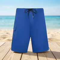 Short de bain triangle personnalisé pour homme, taille élastique, couleur unie, séchage rapide, 100 % polyester, tricoté, délavé, style sportif