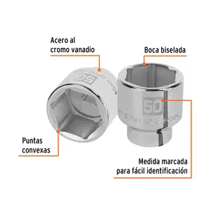 บ็อกซ์ 3 ซ็อกเก็ต 50 มม., 6 จุด, ขับเคลื่อน 3/4 นิ้ว, TRUPER - Product Image 2