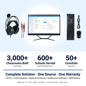 โซลูชันห้องคอมพิวเตอร์โรงเรียน จอคอมพิวเตอร์ออลอินวันขนาด 21.5 23.8 นิ้ว Intel Core I3 I5 Windows 11 ฟังก์ชันรีเซ็ตอัตโนมัติ หน้าจอแสดงผล สำหรับการสอบ พร้อมระบบล็อค - Product Image 5