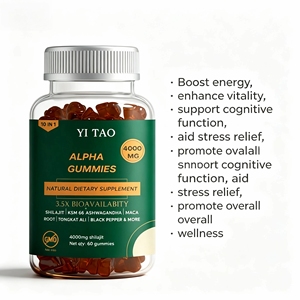 Suplementos Herbales en Gomitas de 4000mg, 10 en 1, con Extracto Puro de Himalaya de Alpha Saussurea Involucrata, Ashwagandha y Macca, para Hombres - Product Image 2