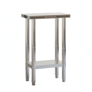 Commercial Kitchen <b>Work</b> <b>Table</b> 21.7x21.7x33.5 Stainless Steel Polished Finish Freestanding - Product Image 1