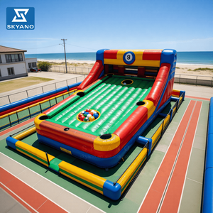 Un château gonflable géant inspiré d'une table de billard, un château gonflable de billard pour le divertissement et le jeu - Product Image 4