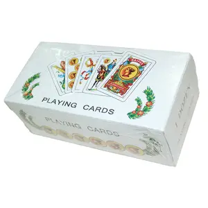 Desain kustom populer kartu bermain Spanyol plastik Set Poker sesuai pesanan Chip Set Poker