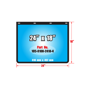 บังโคลนล้อรถพีวีซีสำหรับงานหนัก24x18นิ้วแต่งโลโก้ได้ตามต้องการรุ่น105-0100-2418 - Product Image 2