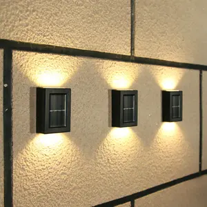 Solare su e giù luminoso cortile scala decorazione LED applique da parete solare portico esterno giardino lampada da parete impermeabile