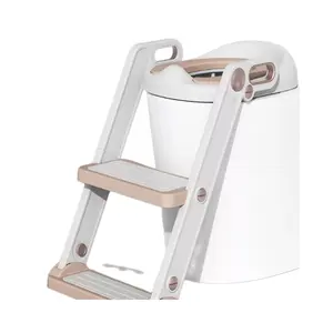 बच्चों के शौचालय सीट सीढ़ी-प्रकार Toliet ट्रेनर बच्चे स्वतंत्र शौचालय आरामदायक, सुरक्षित पॉटी सीट के साथ विरोधी पर्ची पैड सीढ़ी