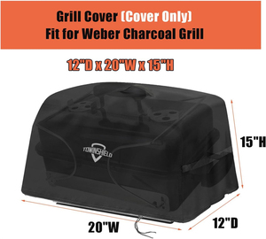 Accepter Logo personnalisé Polyester 12 "D X 20" W X 15 "H Portable Outdoor Small Grill Cover <span class=keywords><strong>Barbecue</strong></span> Cover pour <span class=keywords><strong>Weber</strong></span> Go-Anywhere - Product Image 3