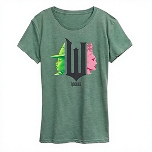 Women's Casual T-Shirt Biowashed Combed Cotton Anti-Pilling Jersey Knitted Embroidery Factory - Product Image 1