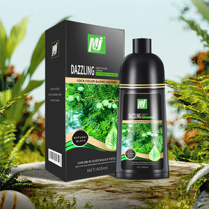 Colorant noir naturel biologique pour hommes, produits de <span class=keywords><strong>coloration</strong></span> capillaire pour couvrir les cheveux <span class=keywords><strong>gris</strong></span> et blancs, teinture capillaire noire rapide, shampoing - Product Image 2