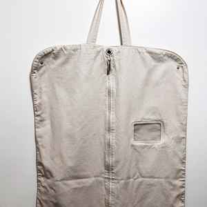 Housse de voyage pour costume ou manteau en toile de coton 100% non blanchie, housse anti-poussière pour vêtements, sac de costume en toile de coton - Product Image 4