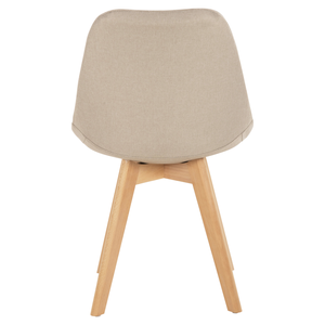 Chaises de salle à manger scandinaves avec coussin, style minimaliste, pieds en bois, tissu, mobilier nordique pour la maison - Product Image 6