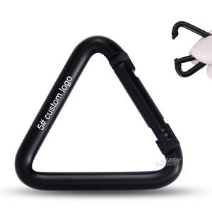 Baichao5 # خطافات Carabiner من سبائك الألومنيوم على شكل مثلث أسود بالكامل سلسلة مفاتيح للبراتشات لتطبيقات التعدين - Product Image 1