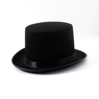 Chapeau fantaisie en feutre noir de fête bon marché Chapeau melon Chapeau haut de forme magique