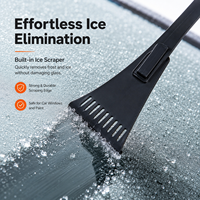 Brosse à neige et grattoir à glace avec poignée confortable pour le nettoyage hivernal du pare-brise de la voiture