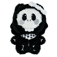 Peluche chat squelette personnalisée OEM ODM, poupée en peluche gothique de dessin animé, design sur mesure, peluches douces d'Halloween pour collection ou cadeau