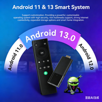 JUNUO Dernier Cri 4K Android 11 Smart TV Dongle Game Stick Fire TV Box 2 Go 16 Go avec Double Wifi BT Android TV Stick