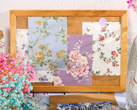 Autocollants décoratifs en PVC à motif floral vintage, 100 pièces, impression créative sur carton pour carnet de notes et décoration murale, pour entreprises