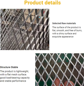 Grillage métallique expansé galvanisé à motif losange, maille architecturale en aluminium expansé en stock - Product Image 4