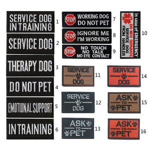 Dịch vụ Dog K9 hình chữ nhật thêu các bản vá lỗi với móc và vòng lặp - Product Image 2