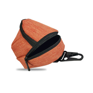 Dispensador de bolsas para excrementos de mascotas, tela Oxford naranja, 8,5x3,5x12, almacenamiento portátil de residuos para perros y gatos - Product Image 2