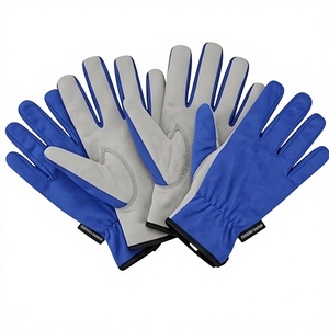 Guantes de Mecánico Amara de Cuero Sintético Duradero, Respaldo Azul de Spandex con Puño Elástico, Guantes de Trabajo Industriales de Alto Rendimiento - Product Image 6