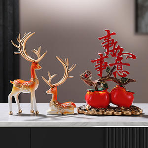 Paz y alegría, todo lo mejor, adornos, sala de estar, porche de ciervo, mueble de TV, regalo de reubicación de casa nueva - Product Image 2