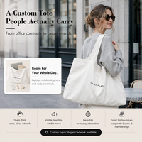 Sac fourre-tout en toile de coton naturel moyen avec logo imprimé personnalisé et longue anse pour campagne publicitaire, fabrication OEM
