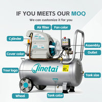 Compresseur d'air à piston de 50 L, 2 HP, à entraînement direct, de conception nouvelle, type OEM, personnalisé, industriel, portable