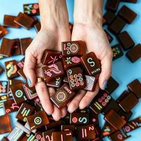 Nouveau jeu de mahjong américain de luxe 2026 en acrylique gravé, série Joy Happy, pour adultes